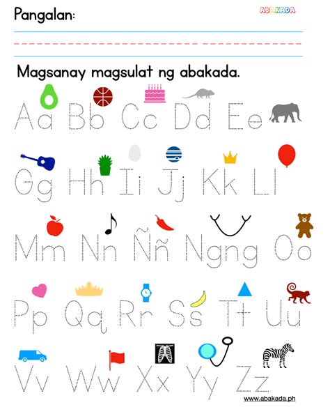 abakada tracing worksheet|Abakada – Filipino Alphabet .